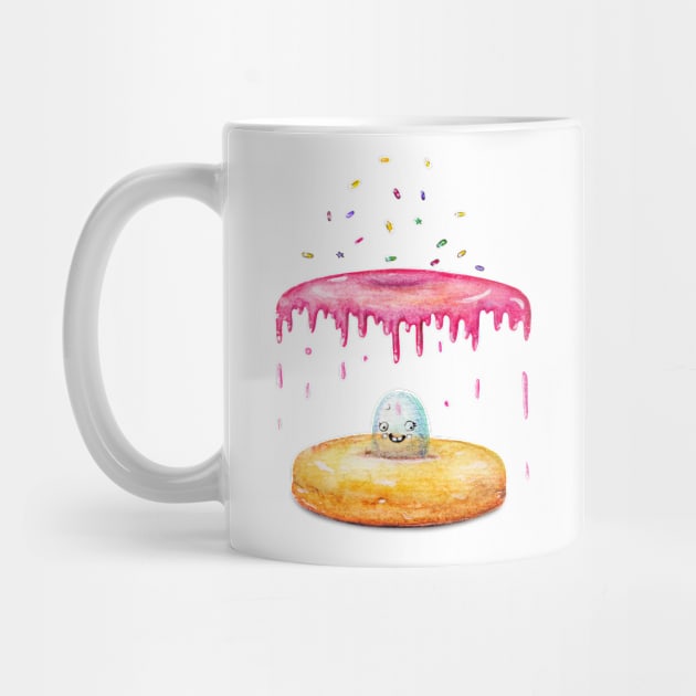 DIVISION cute watercolor donut design by shoosh by Shoosh